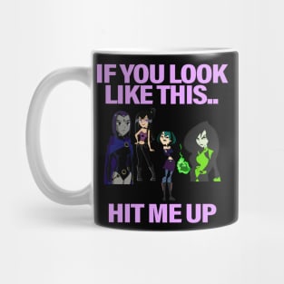 If You Look Like This Hit Me Up Cartoon Mug